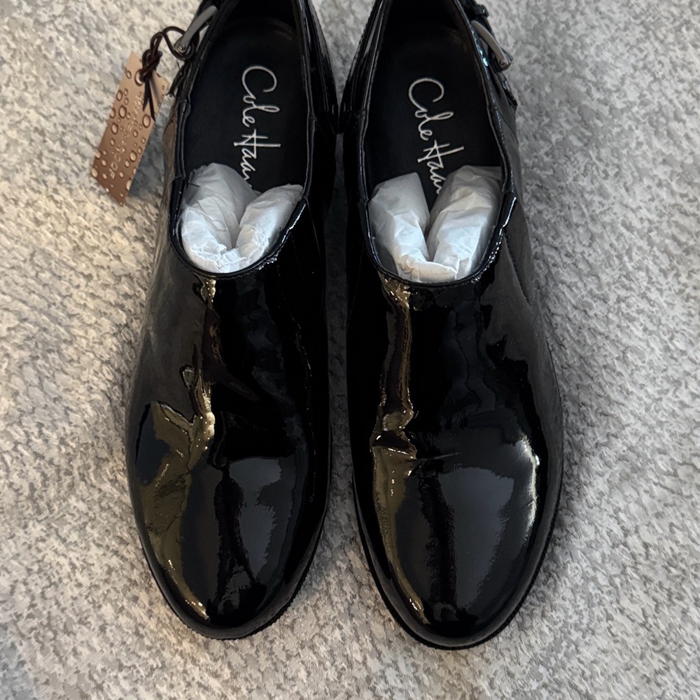 Cole Haan women’s air tali slip on  patent Black booty/sneaker